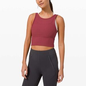 Lululemon burgundy power pivot tank top